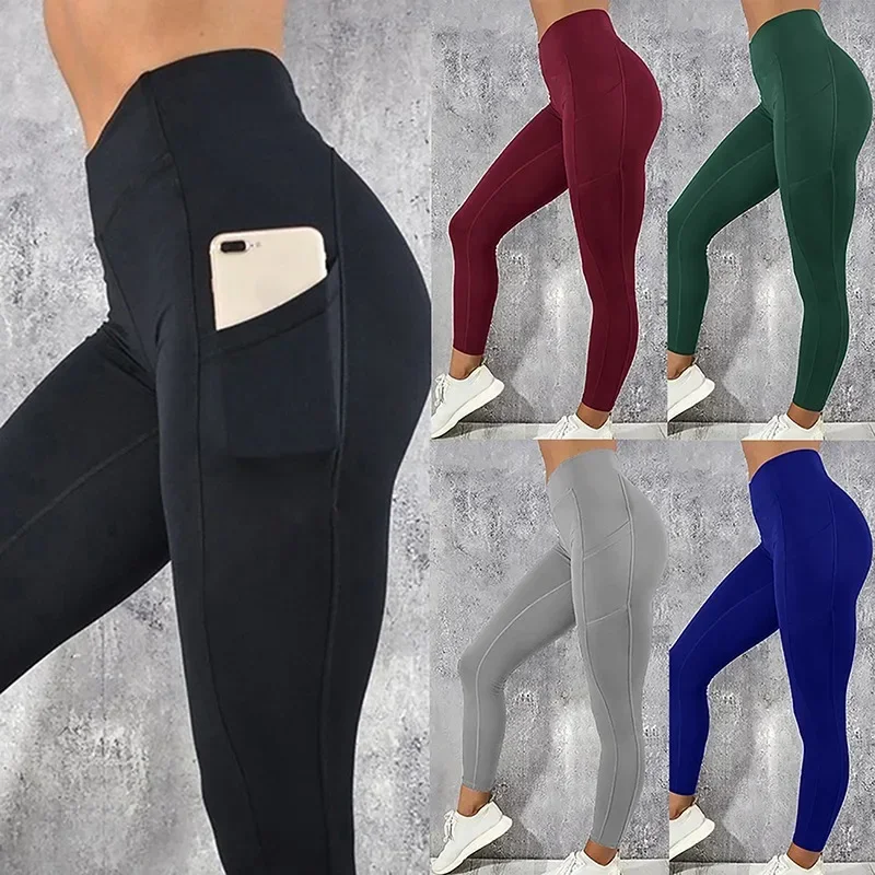 beauty products Sports and outdoors Sportswear Woman Gym Leggings Pocketed Yoga Pants Fitness Running Pants Stretchy Sportswear Plus Size Sports Gym Pant for Women