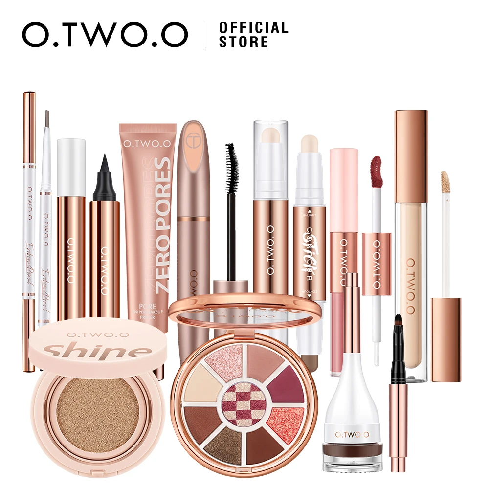 beauty products makeup O.TWO.O Full Makeup Set 10pcs Cosmetics Kit Mascara Eyeliner Foundation BB Cream Air Cushion Concealer Lipstick Makeup for Women